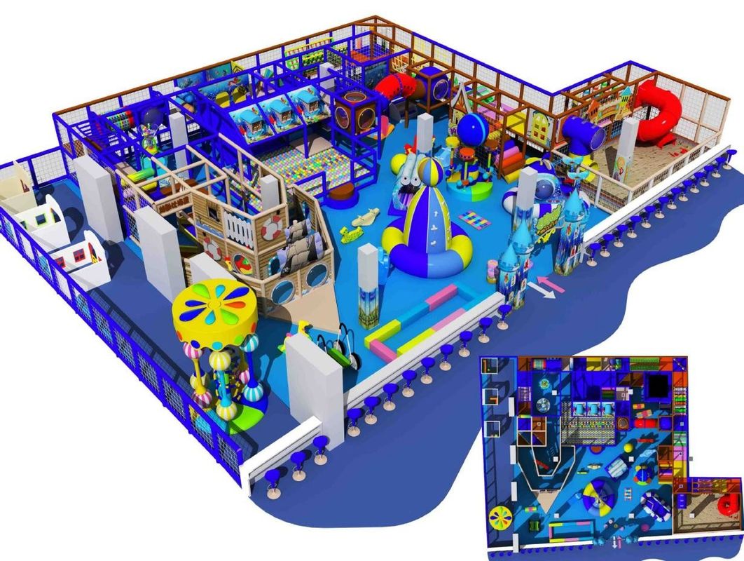 Tema Seaworld Baby Naughty Fort Indoor Playground Soft Play House Taman Petualangan Kecil