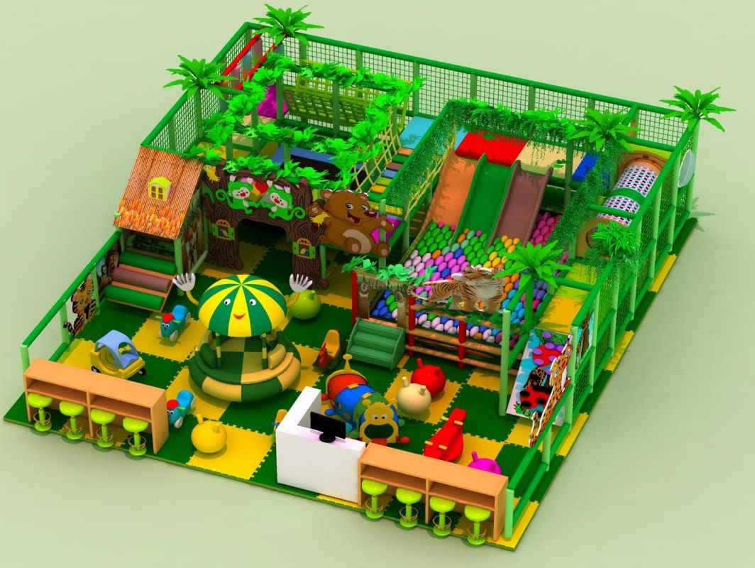 Fresh Forest Style Commercial Play Structures Soft Shopping Center Peralatan Soft Play Indoor