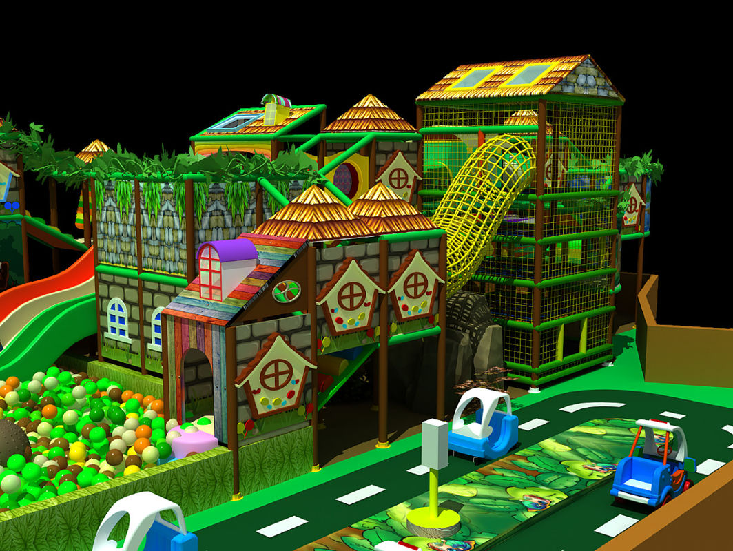 Fresh Forest Style Commercial Play Structures Soft Shopping Center Peralatan Soft Play Indoor