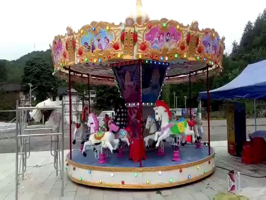 Taman Hiburan Mewah Carousel Outdoor Park Rides Anak-anak Terbaik 24 Seater Carousel Rides