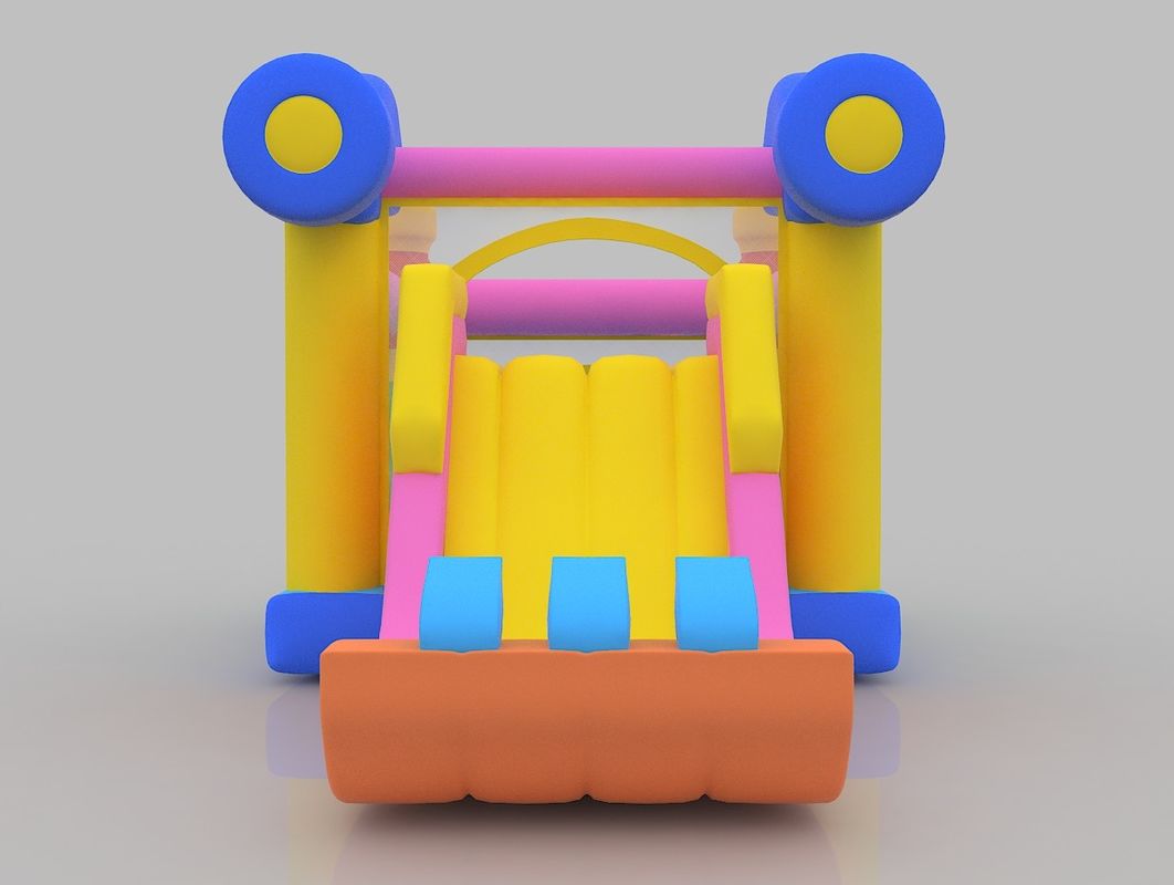 1.5m Inflatable Castle 75kg Indoor Bouncy Castle Taman bermain Bounce House Dengan Slide