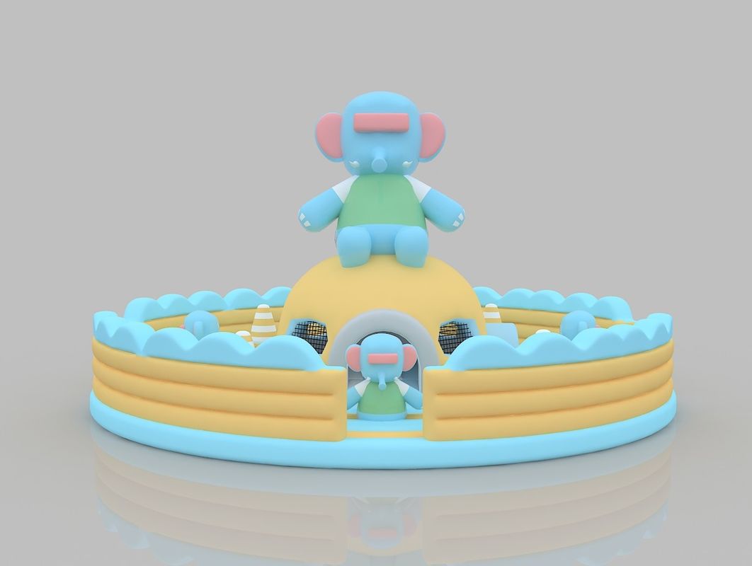 Panda Kartun Pvc Bounce House Inflatable Besar Indoor Outdoor Bounce House Jumping Bed