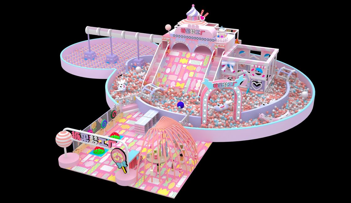 Wallpaper Tema Permen Indoor Anak-anak Mainan Anak-anak Anak-anak Taman bermain Peralatan Zona Indoor