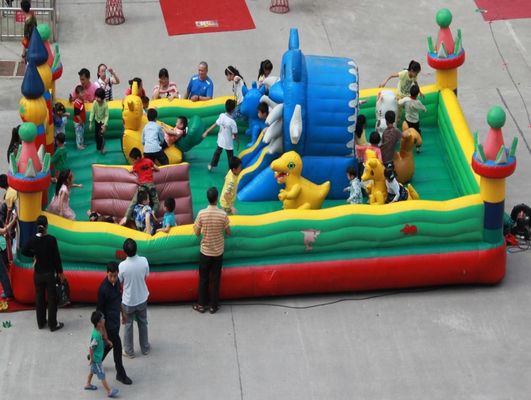 Taman bermain Trampolin Inflatable Taman Untuk Anak-anak Rumah Bounce Besar Inflatable Indoor
