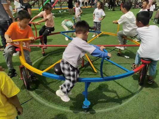 Peralatan senam outdoor Anak-anak Hiburan Bersepeda Kuda goyang 4/6/8/10 Kursi Kuda carousel